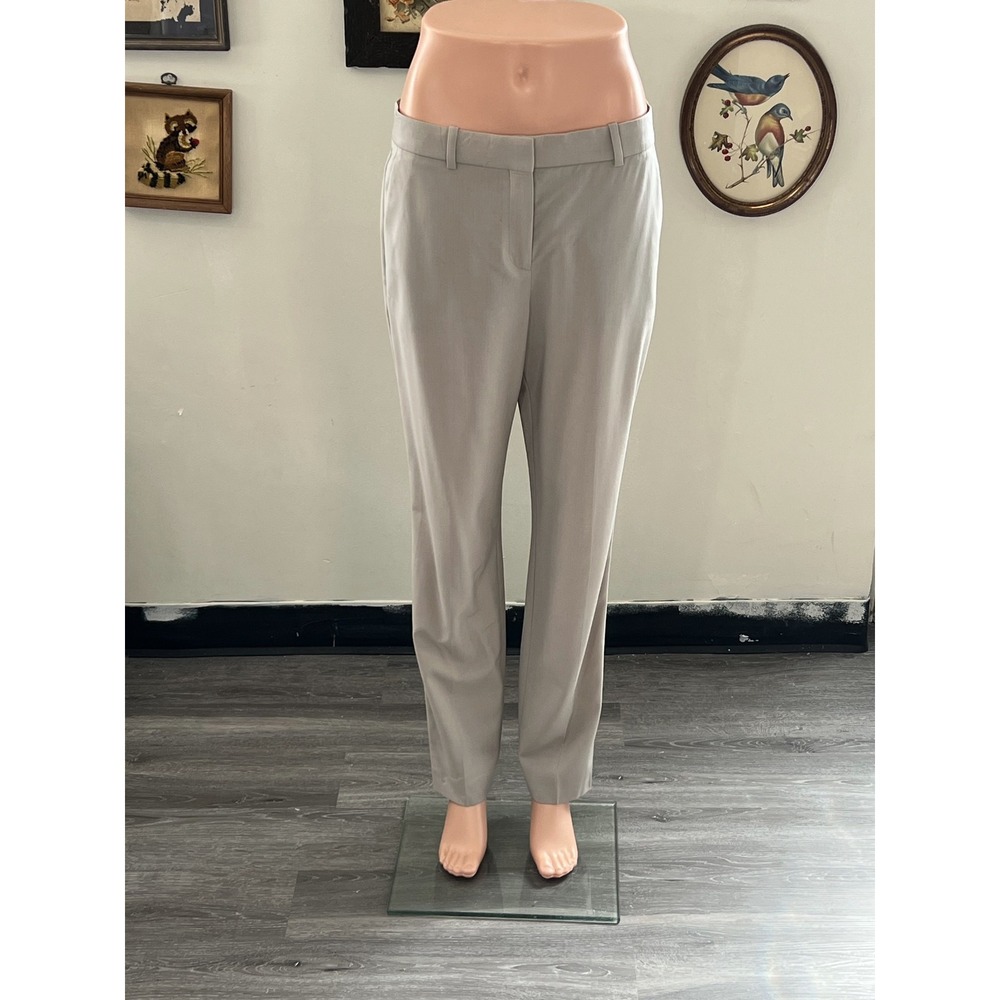 Theory Light Beige Neutral Tailored Wool Blend Dress Pants Trousers Size 6